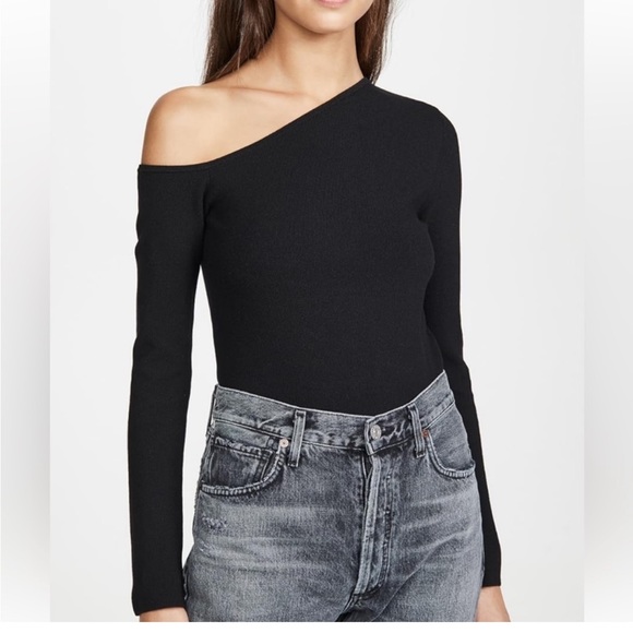 525 America Tops - 525 America Asymmetrical Sweater In Black Size Medium NWT